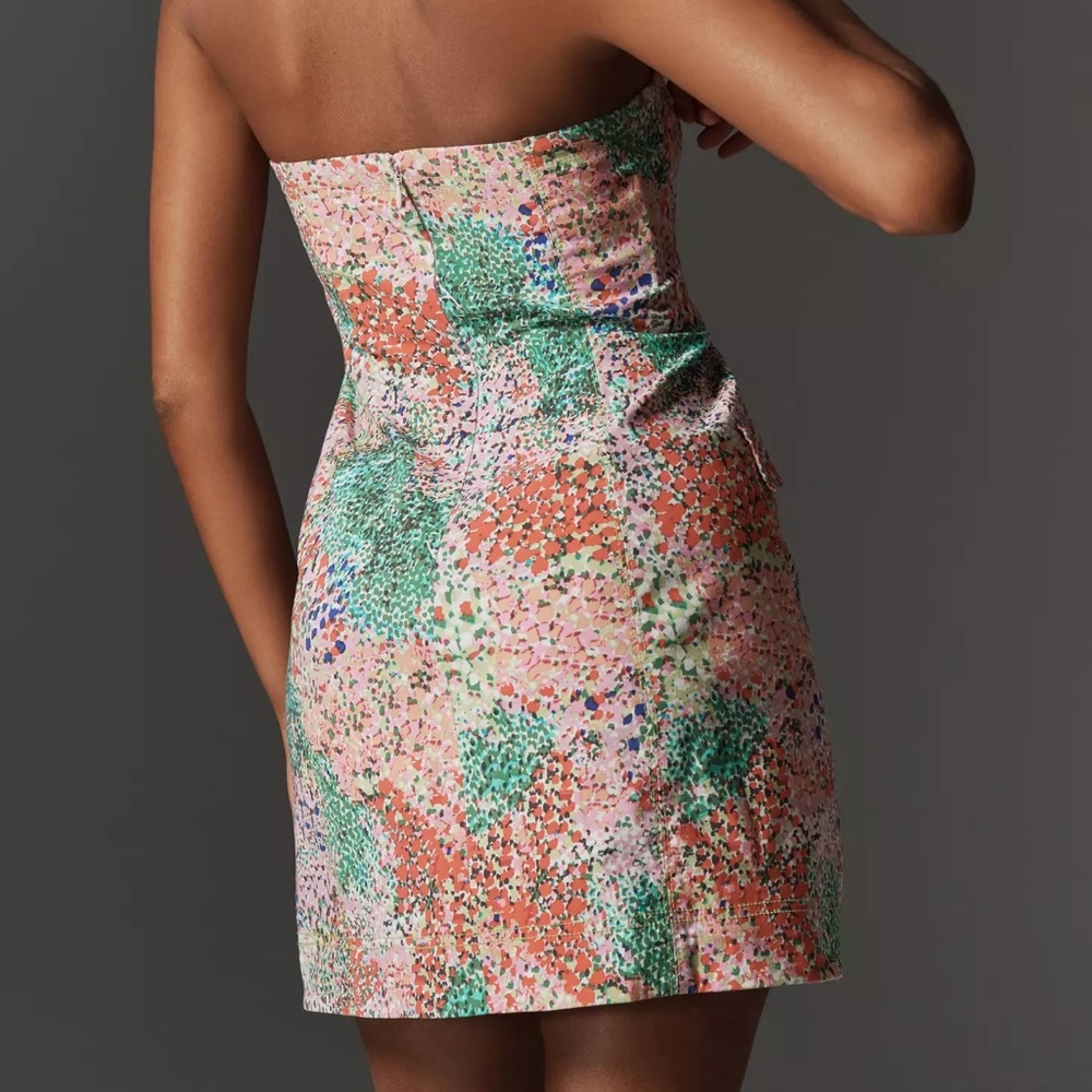 Anthropologie Strapless Blazer Shift Mini Dress By Maeve NWT - Picture 2 of 5